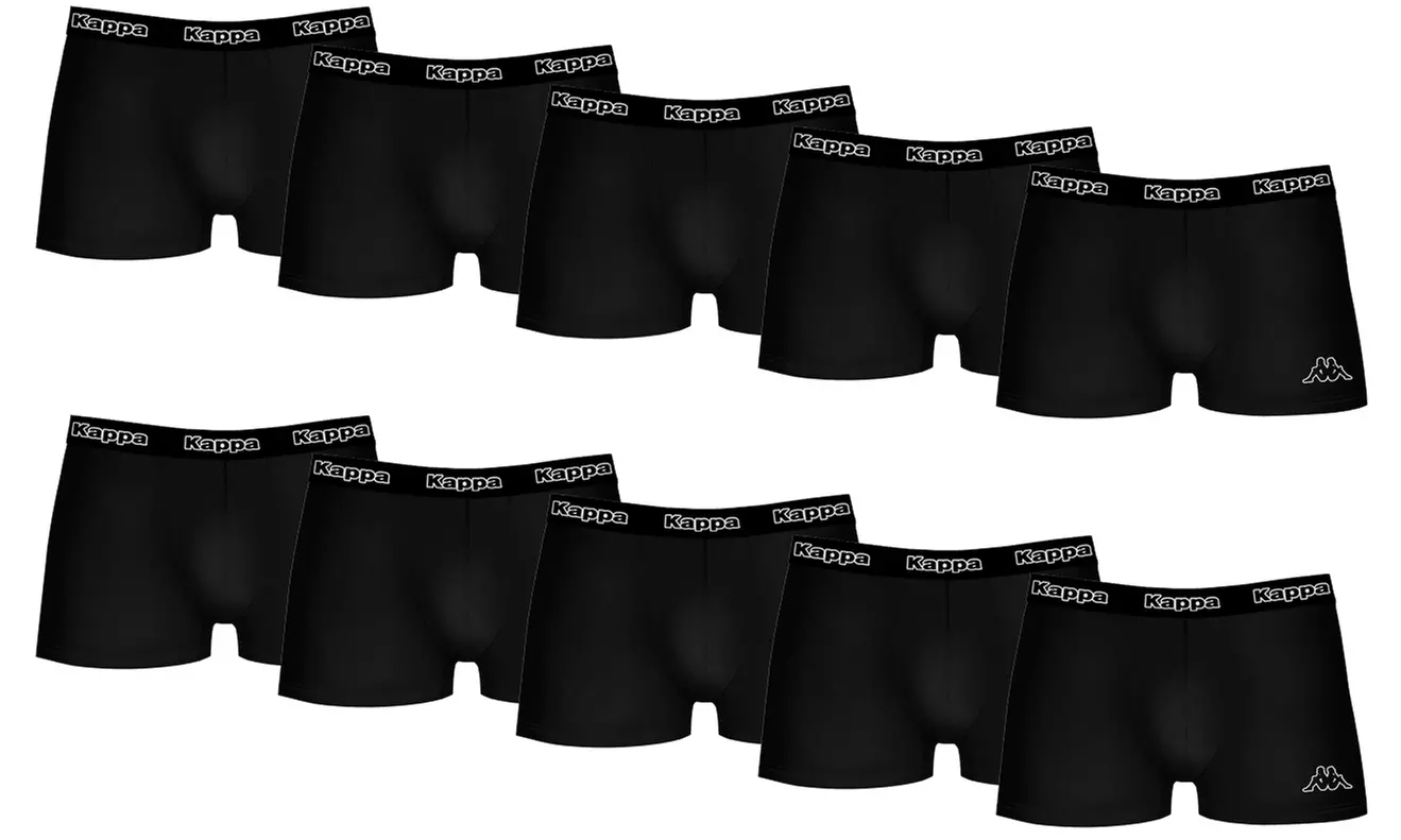 10er Pack Kappa Herren-Boxershorts in schwarz