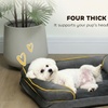 Image 4: PawHut Cooling Gel Memory Foam Dog Bed with Bolster