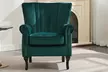 Velvet Upholstered Accent Armchair; Stylish Mid-Century Design - Image 3