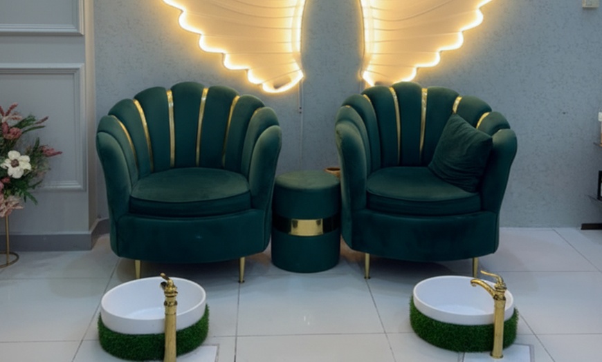 Image 1: Classic or Gelish Mani-Pedi with Optional Foot Spa & Blow-Dry – Dubai