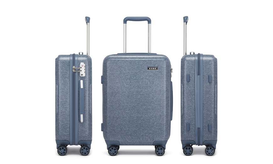 Image 2: Lot de 1 ou 3 valises bleues Kono en coque dure