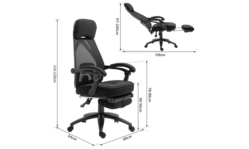 Image 6: Ergonomic Black Office Chair