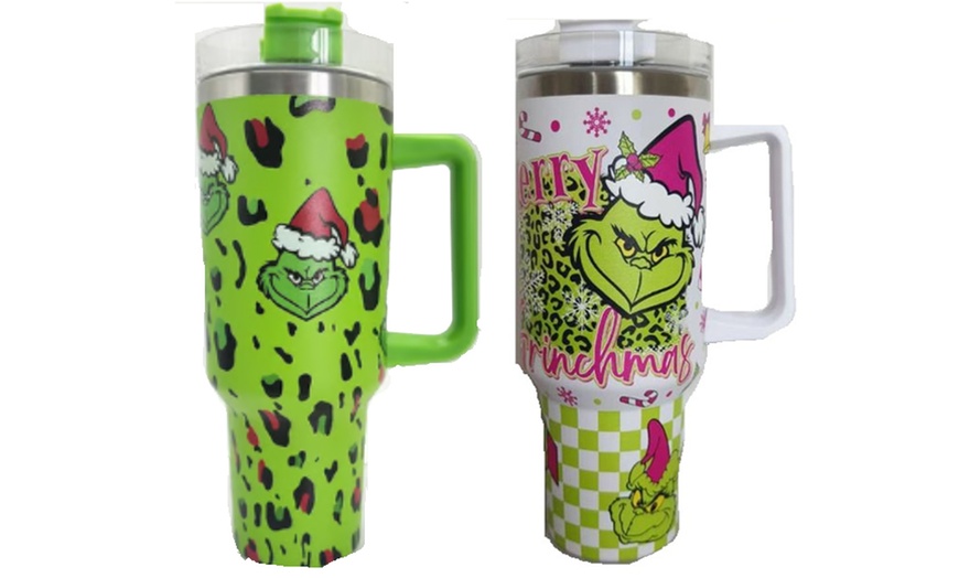 Image 17: 1 ou 2 gobelets de Noël en acier inoxydable d'1 L avec poignée