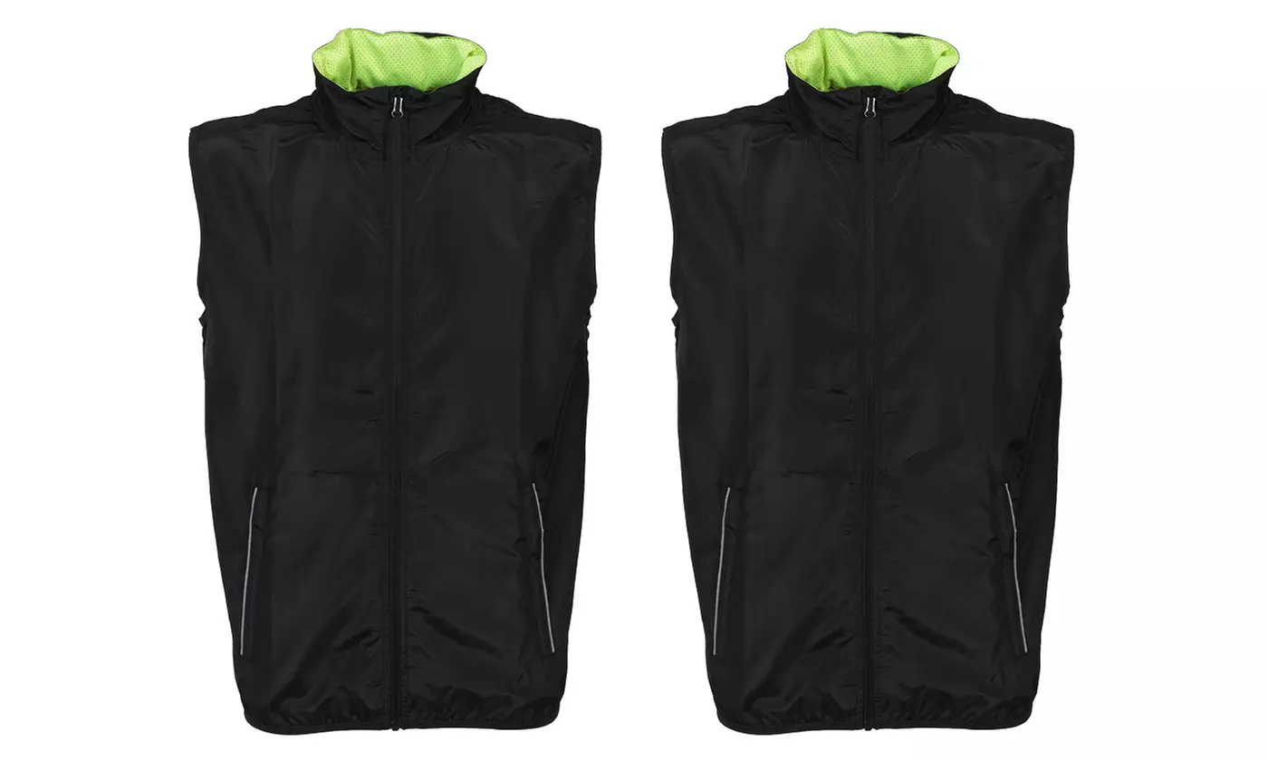 1 o 2 Gilet tecnico traspirante con dettagli rifrangenti e tasche con zip