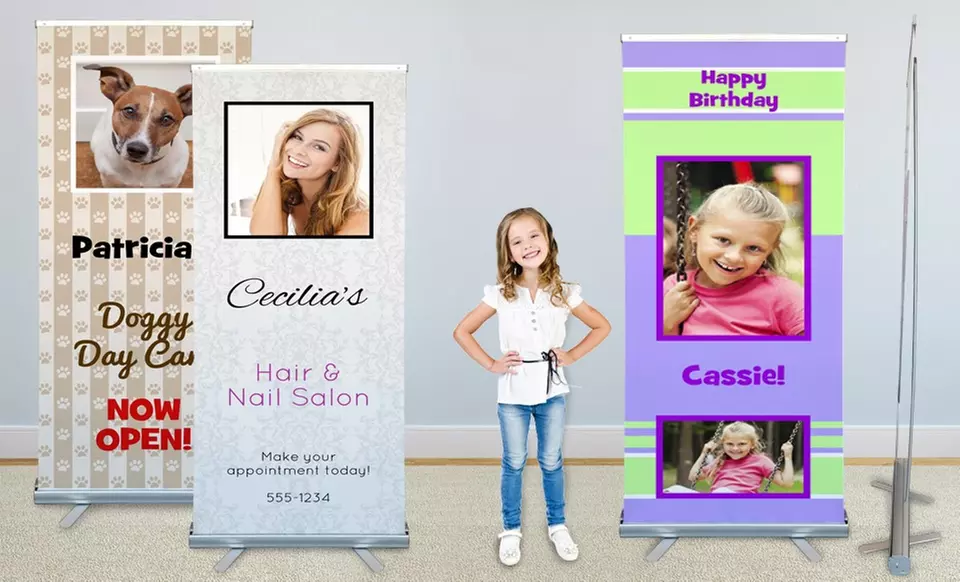 Personalized Roll-up Banner with Base from MailPix (Up to 70% Off) - Primary Image