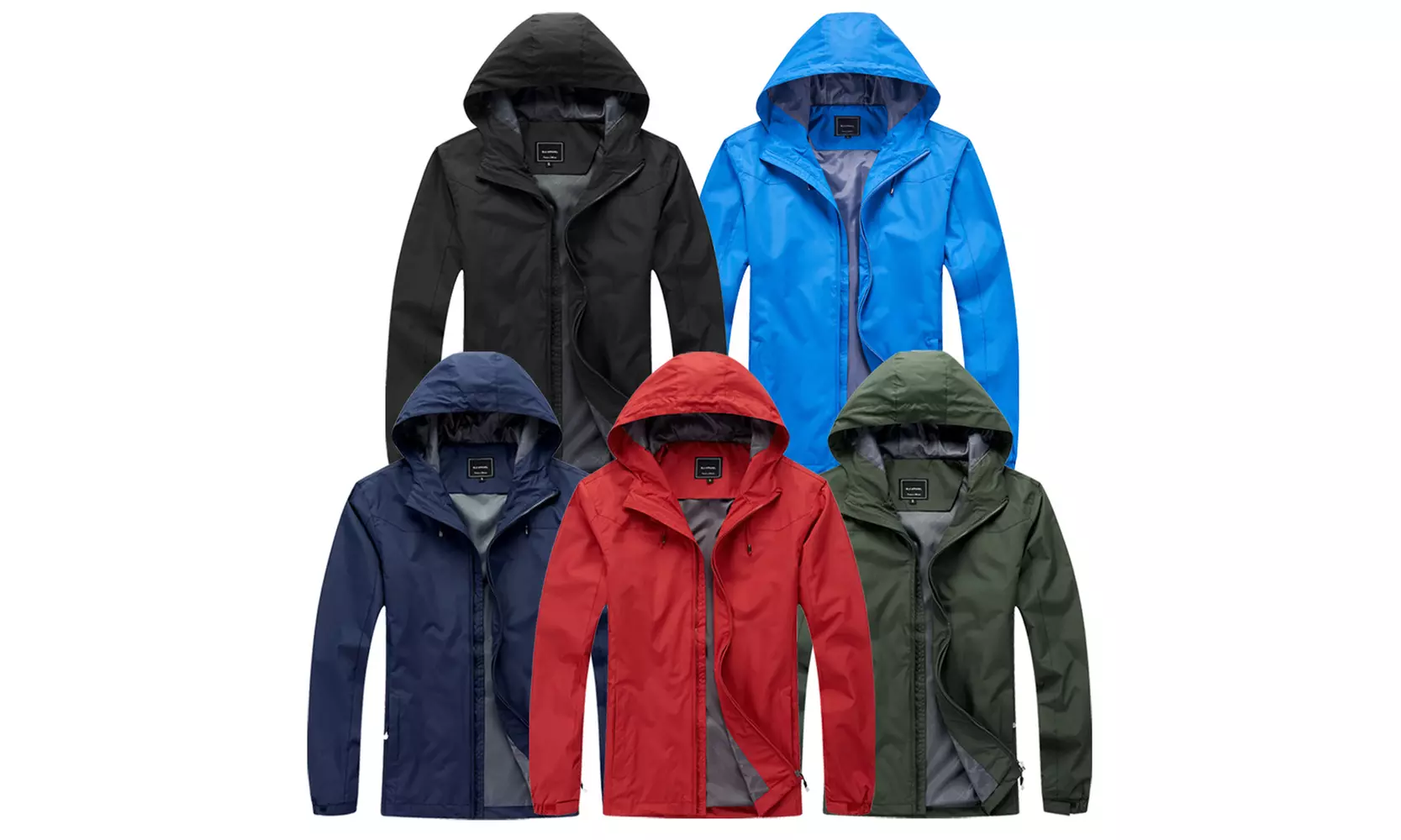 Blu Apparel leichte Herren-Regenjacke