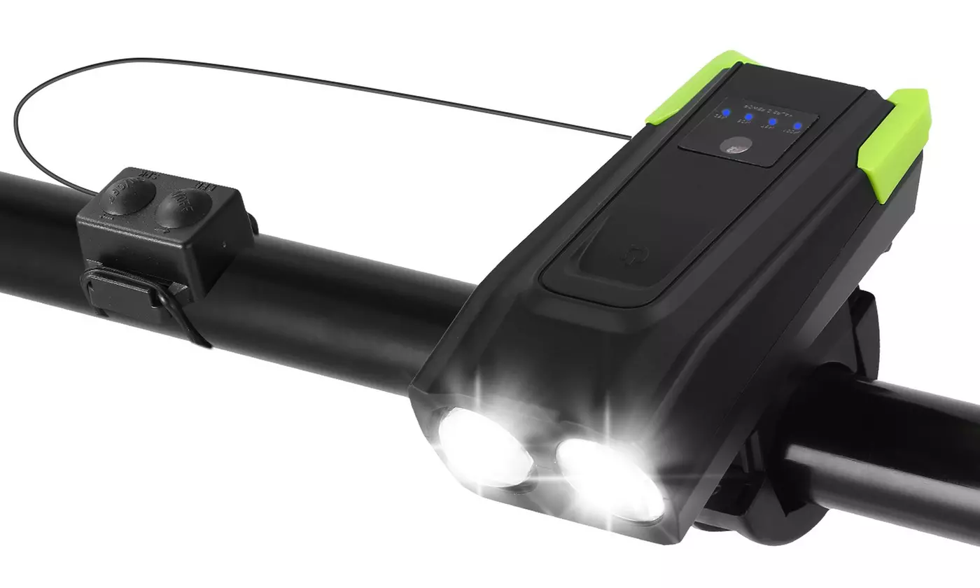 iMounTEK 20000LM Rechargeable Bike Light with 120dB Horn and 6 Lighting Modes