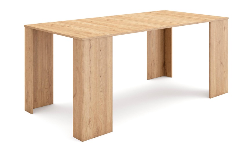 Image 8: Extendable Console Table for 8 Diners