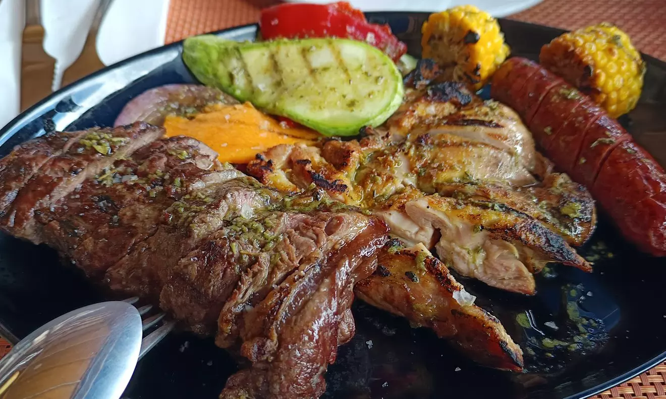 Menú clásico de parrillada con opción prémium para 2