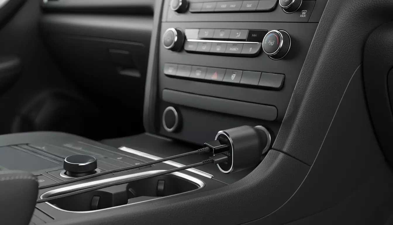 Samsung 45W 2 Ports Super Fast Charging Dual Car Charger with 3ft Cable