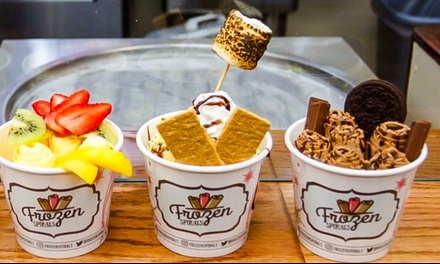 Personalized Rolled Ice Cream experience for 4 people - Frozen Spirals