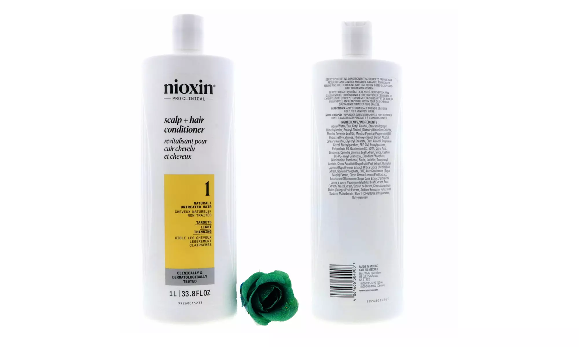 Nioxin Cleanser Shampoo and Scalp Therapy Conditioner Liter 33.8 oz Set Combo