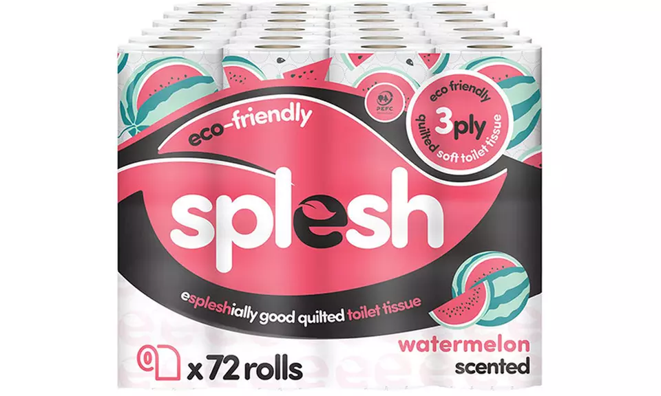 Splesh Toilet Roll Mega Bundle, Soft and Quilted Eco-Friendly Scents