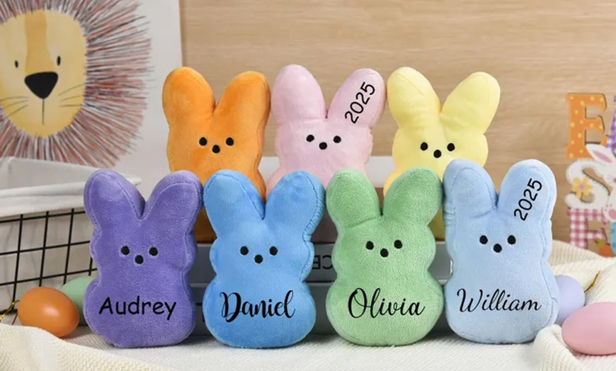 Image 7: 1 o 2 peluches con forma de conejito totalmente personalizables