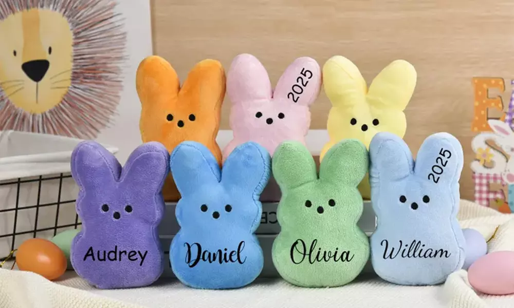 1 o 2 peluches con forma de conejito totalmente personalizables