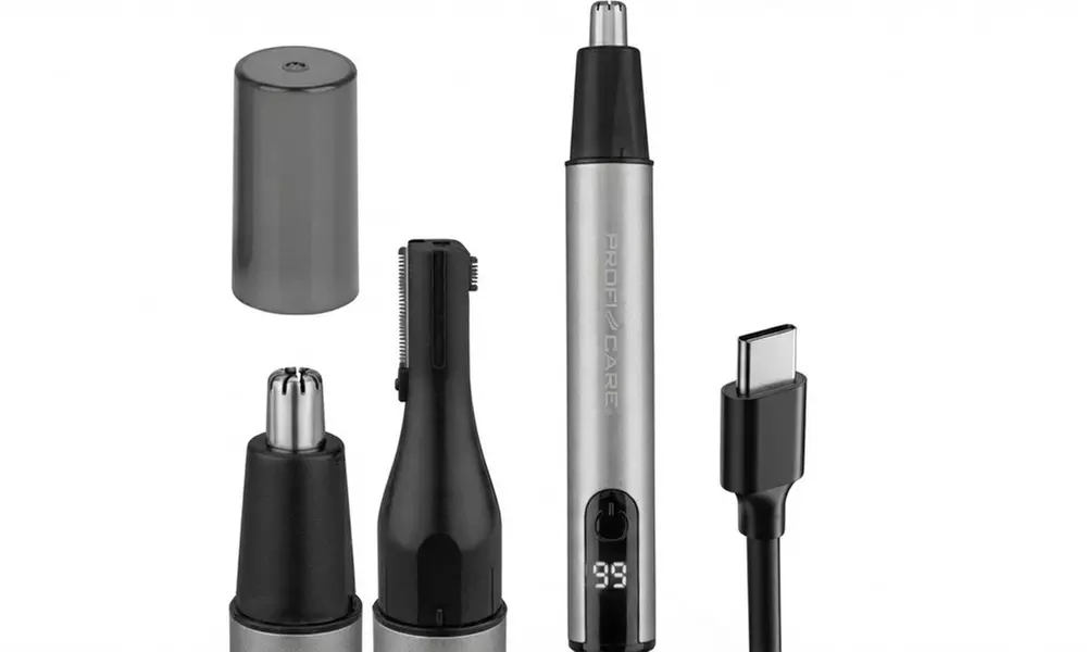 Tondeuse nez/oreilles 2-en-1 gris Proficare