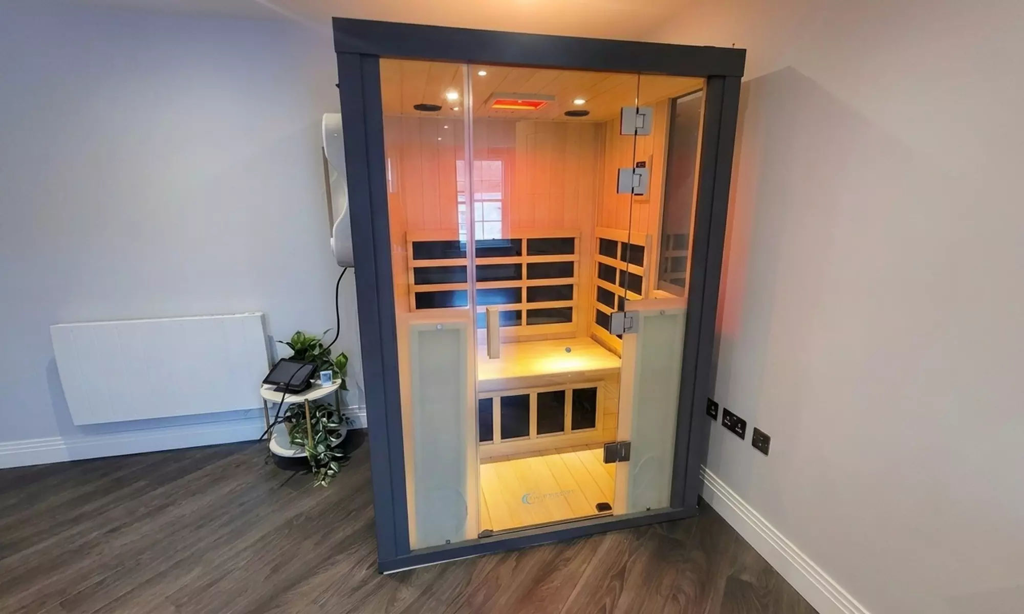 Infrared Sauna Red Light Therapy and AI Massage Chair Sessions