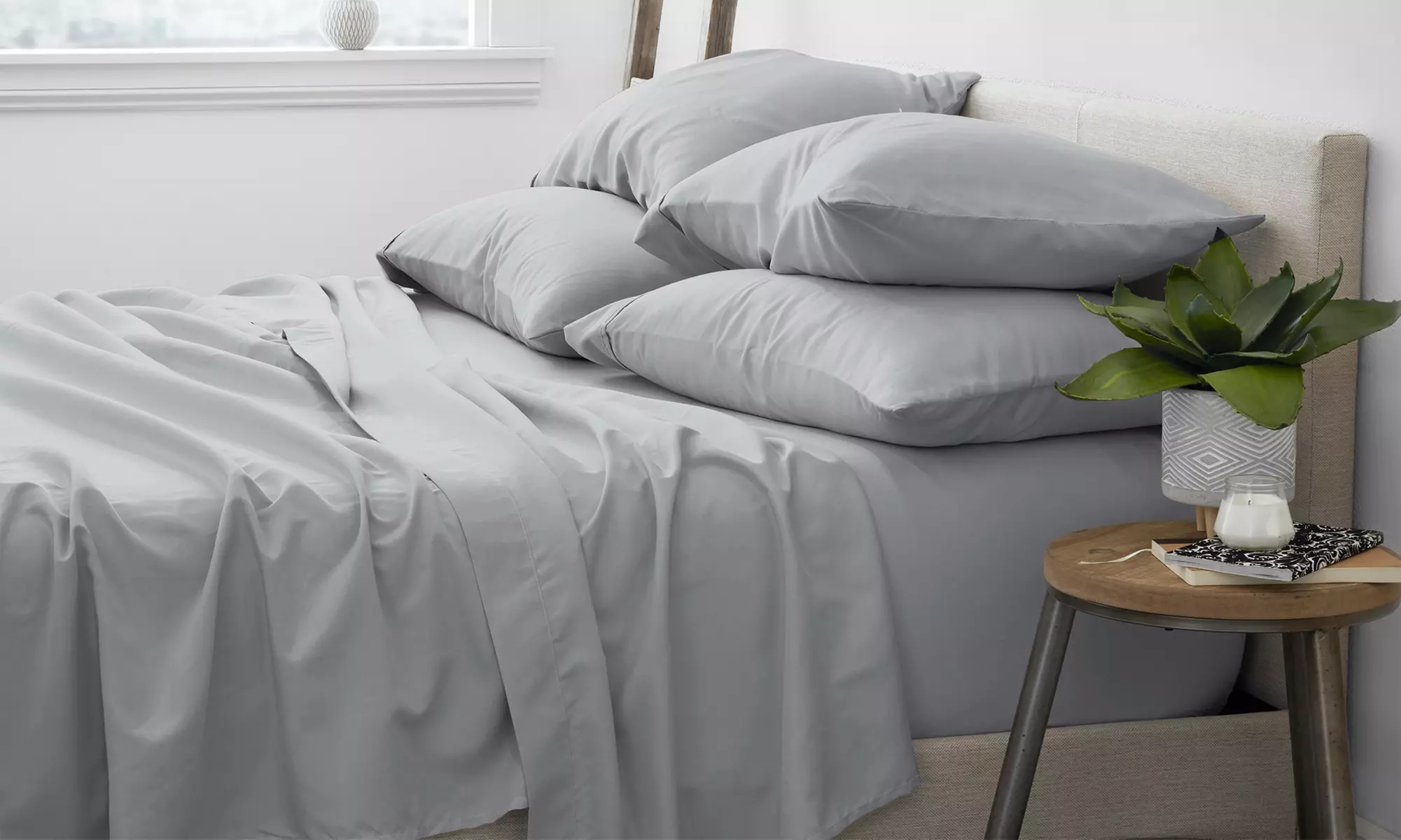 Merit Linens 6-Piece Luxury Wrinkle Free Hotel Bed Sheet Set