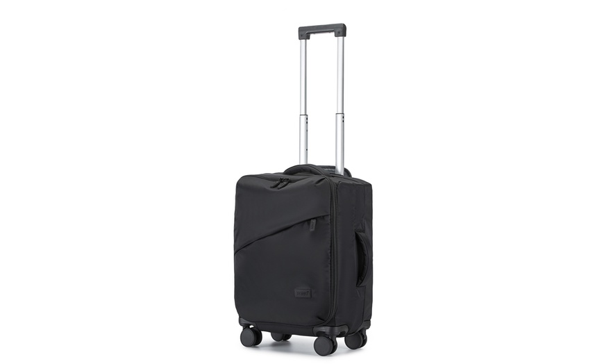 Image 3: KONO Lightweight Soft Shell Suitcase Set TSA Lock Wet/Dey Compartment