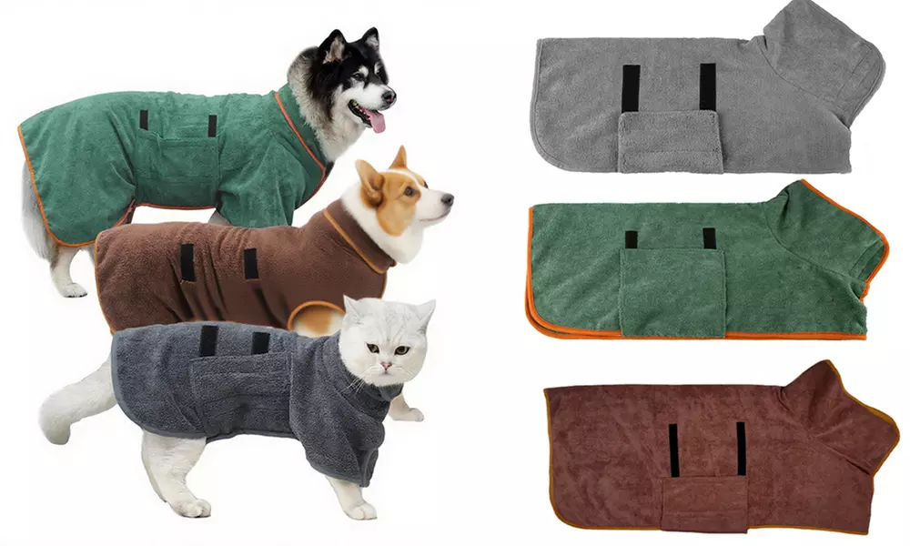 Super Absorbent and Quick Dry Pet Bathrobe Towel