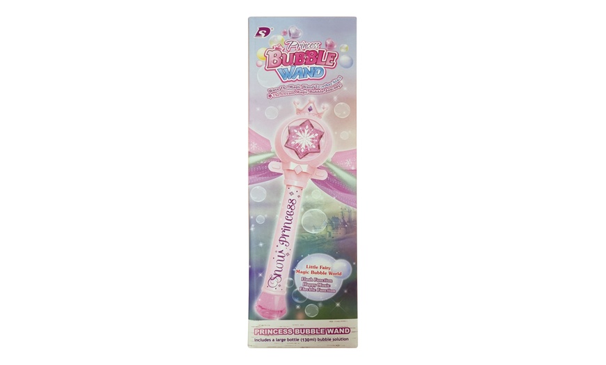 Image 2: Bubble Wand Blower with Wings Music and Light Up
