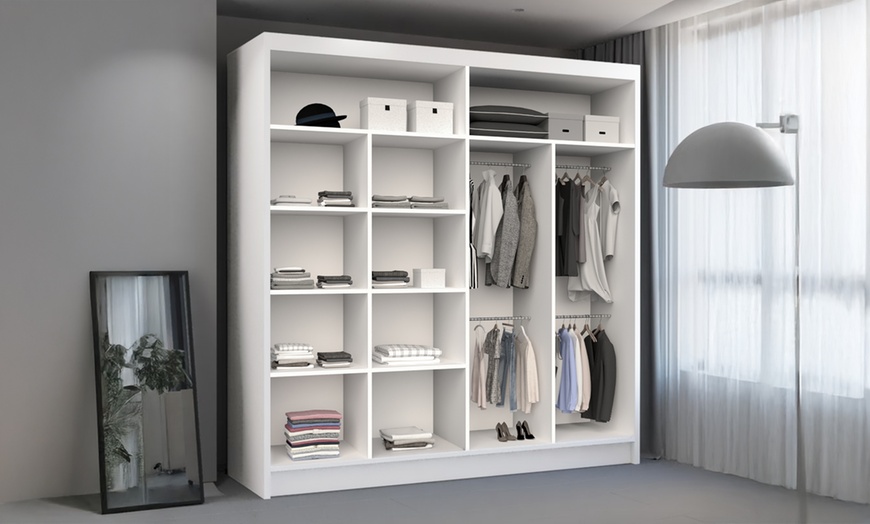 Image 2: Chelsea Sliding Mirror Wardrobe