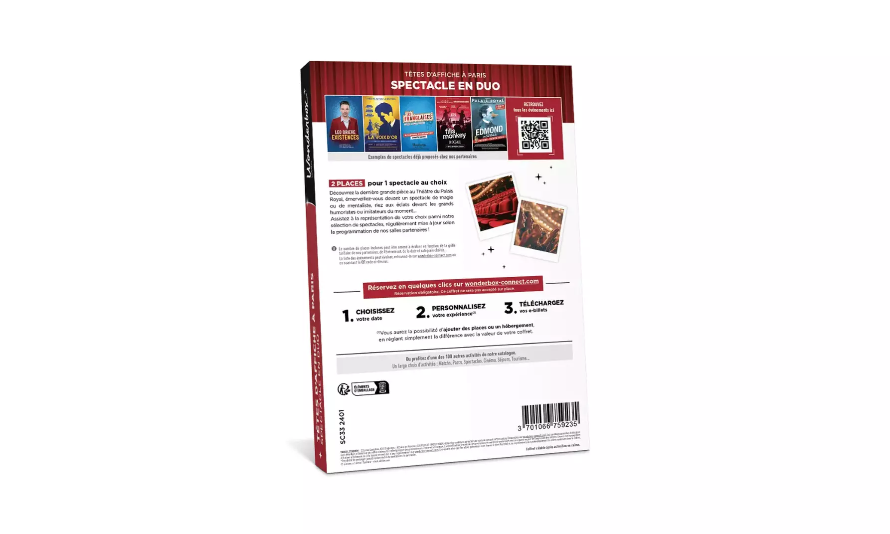 Une soirée d'émotions vous attend : 2 places pour vibrer à deux au Théâtre du Palais Royal avec Wonderbox Connect - Image 2