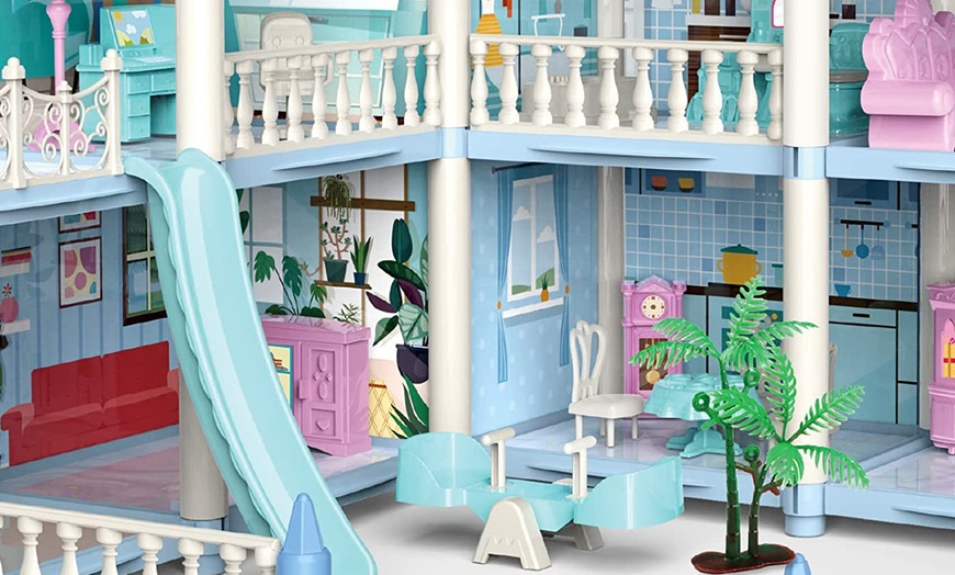 Image 13: 3D DIY Dollhouse Playset with Furniture and Figures for Kids