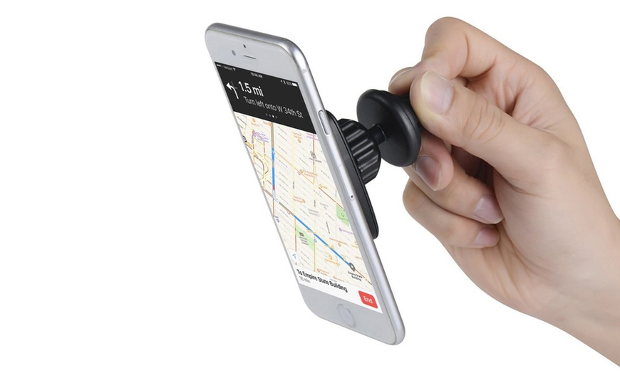 Image 5: Magnetic Car Phone Mount Strong Air Vent Stand Cell Phone Holder Car Mount