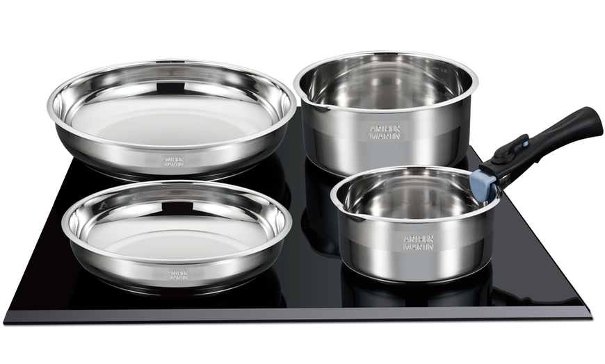 Image 1: Lot de 3 casseroles ou batterie cuisine 5 ou 10 pièces Arthur Martin