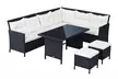 Outsunny 8 Seater Rattan Effect Garden Dining Set with Table, Corner Sofa and 2 Stools - Image 2