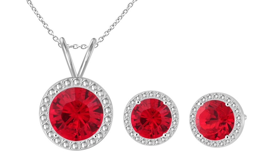 Image 30: Birthstone Set with Austrian Crystals