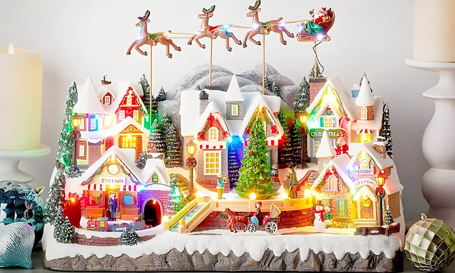 Figuras de decoración navideñas luminosas y animadas de Avilia