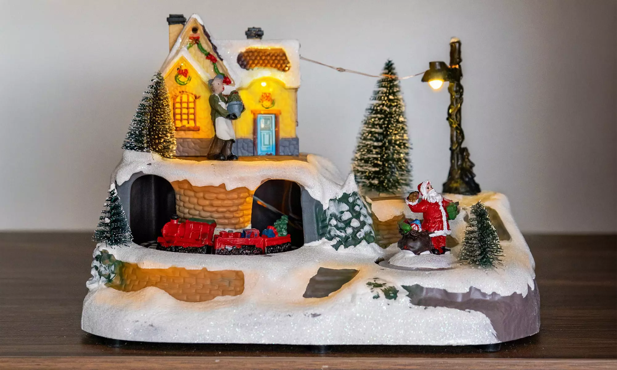 Giostrina natalizia con luci e movimento