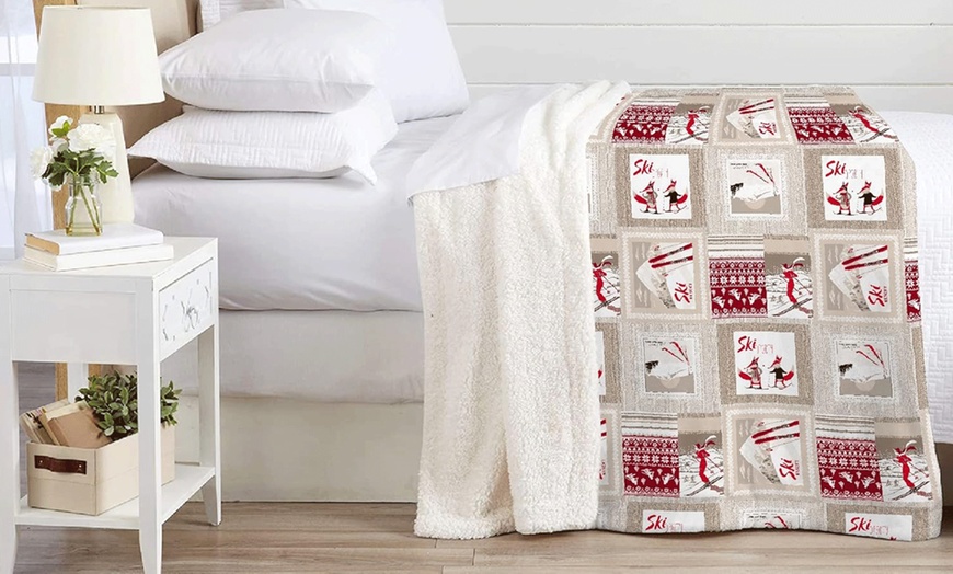 Image 6: Manta Sherpa suave y cálida