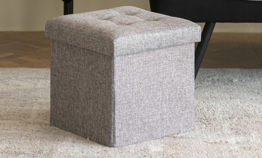 Image 4: Folding Ottoman Storage Benches with Hidden Storage
