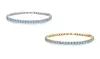 Blue Topaz Tennis Bracelets in 18K Gold