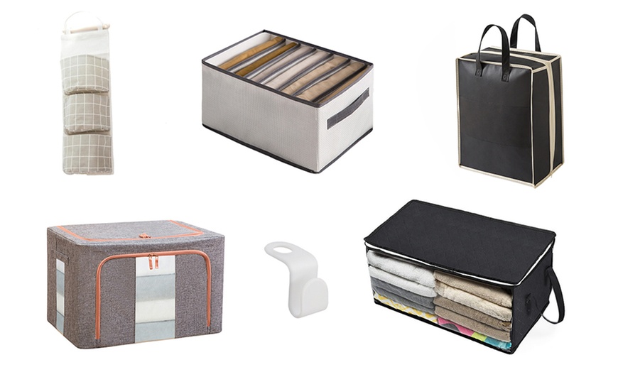 Image 2: Bedroom Storage Bundle for Clothes, Towels, Shoes and Accessories