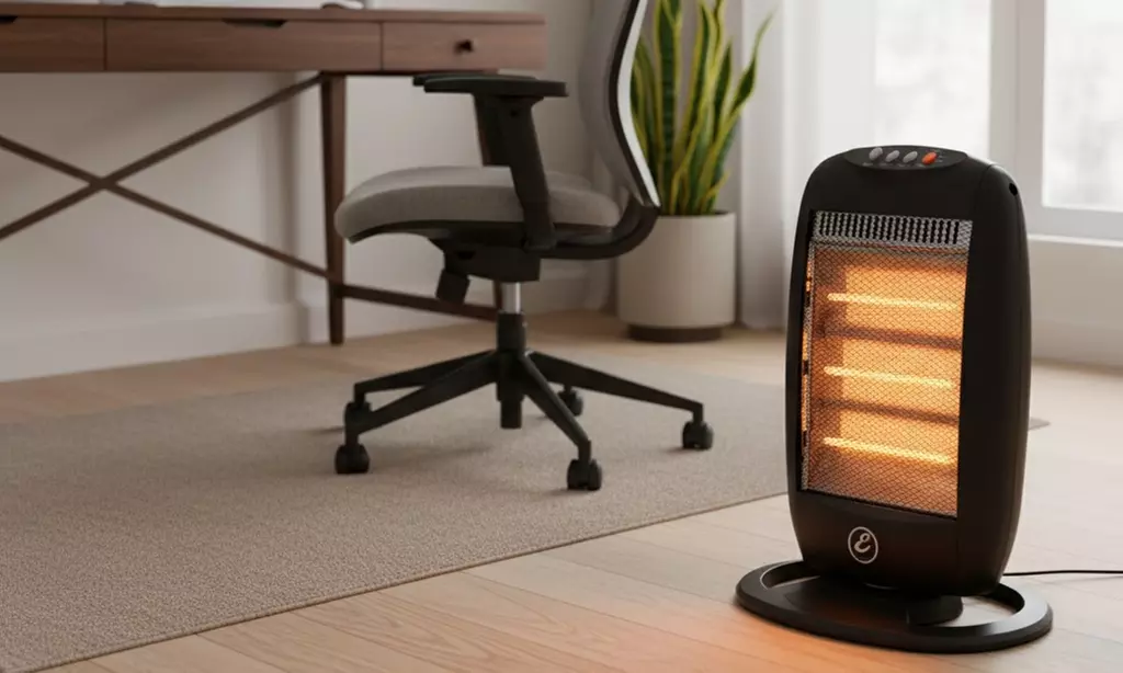 Stufa alogena pieghevole da 800 o 1200 W a basso consumo