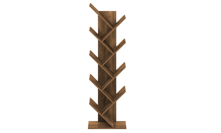 Image 14: Bibliothèque arborescente en bois avec 9 tablettes