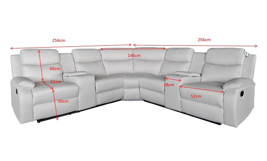 Image 16: Ravello Five Seater Recliner Sofa