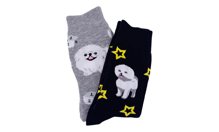 Image 4: Calcetines con diseño de perro 