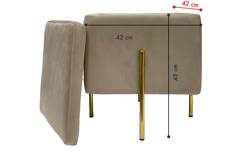 Image 14: Lapo puf contenedor de terciopelo 