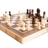 Image 3: M.Y Premium 12'' Wooden Chess Set and Draughts, Dual-Sided Game Board