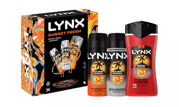 Lynx Sunset Fresh Trio Men's Grooming Gift Set