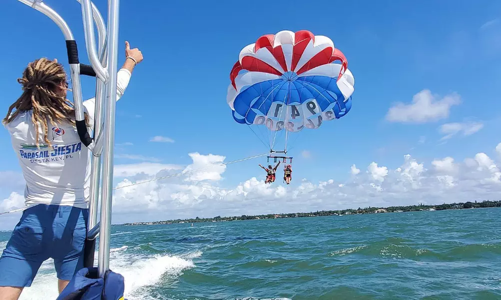 Premier Parasail in Siesta Key w/ USCG Licensed Captain for 2 Flyers