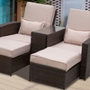 Image 1: Outsunny Rattan Double Lounge Set
