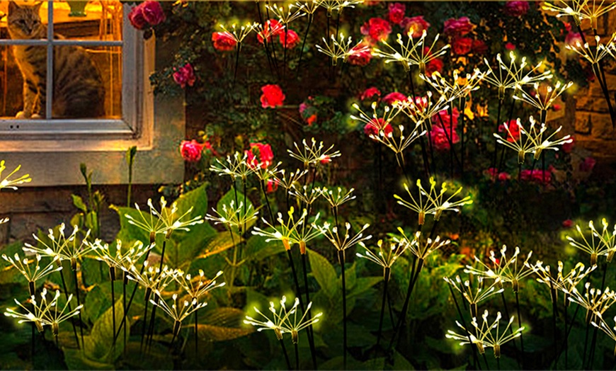 Image 1: Twinkling Solar Firework Garden Lights