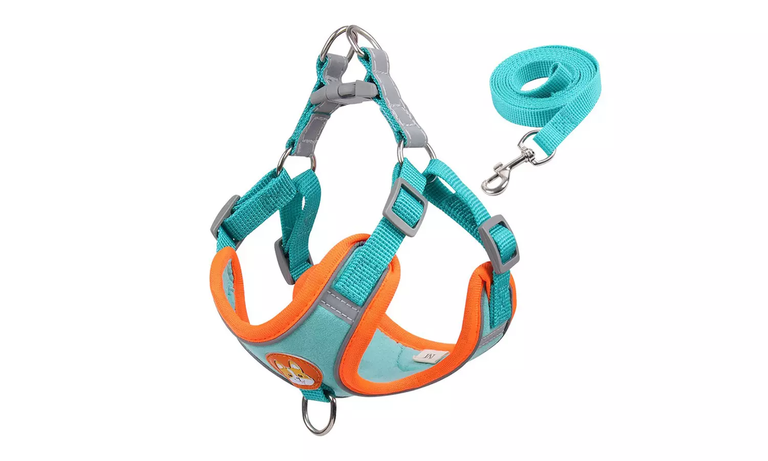 Dog Harness Leash Set with Collar Reflective No Pull for Small Dogs