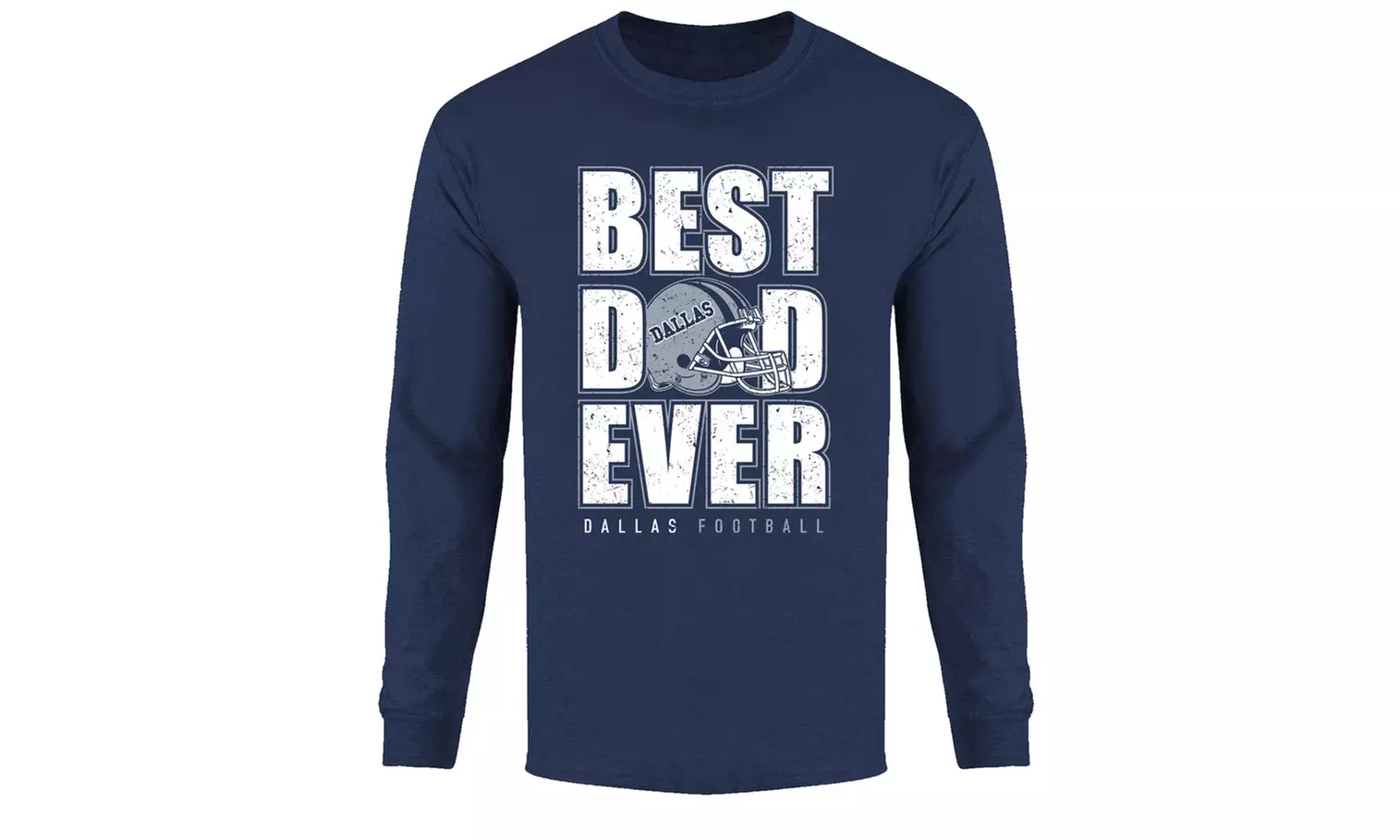 Men Best Football Dad Ever Long Sleeve Shirt (S-2XL)